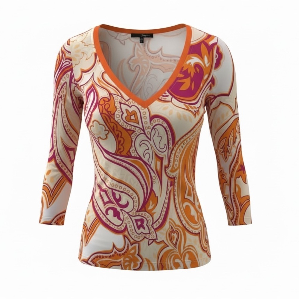 Les Copains orange top, size 0